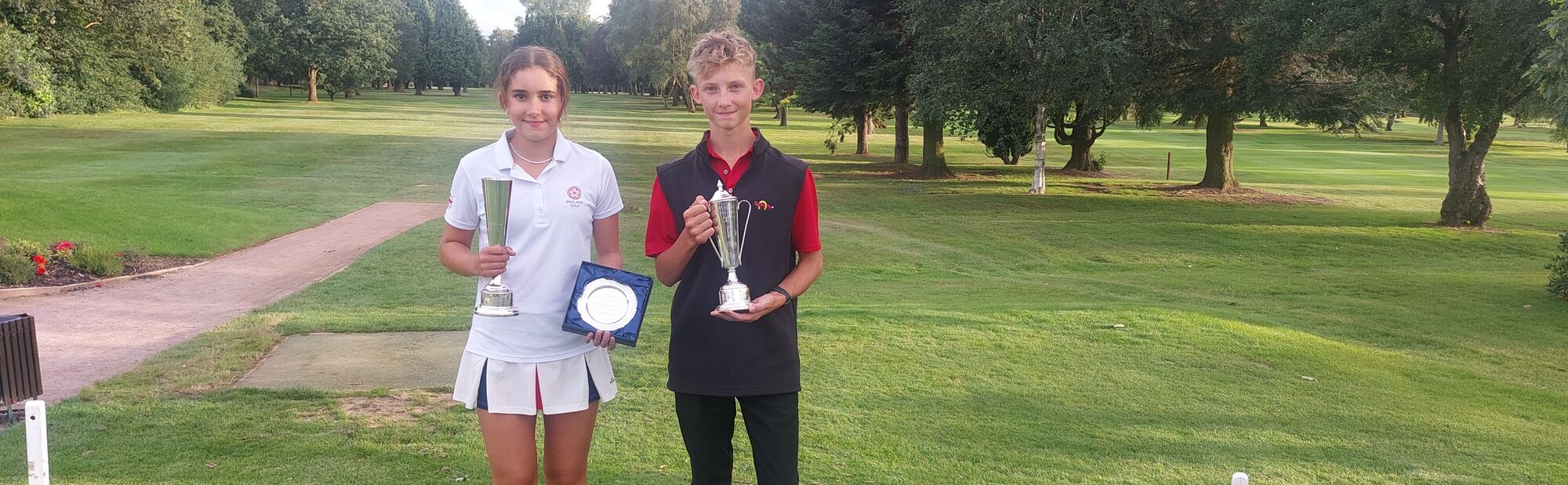 ESGA Under 16's National Champions 2023. Charlotte Naughton & Jack Farely